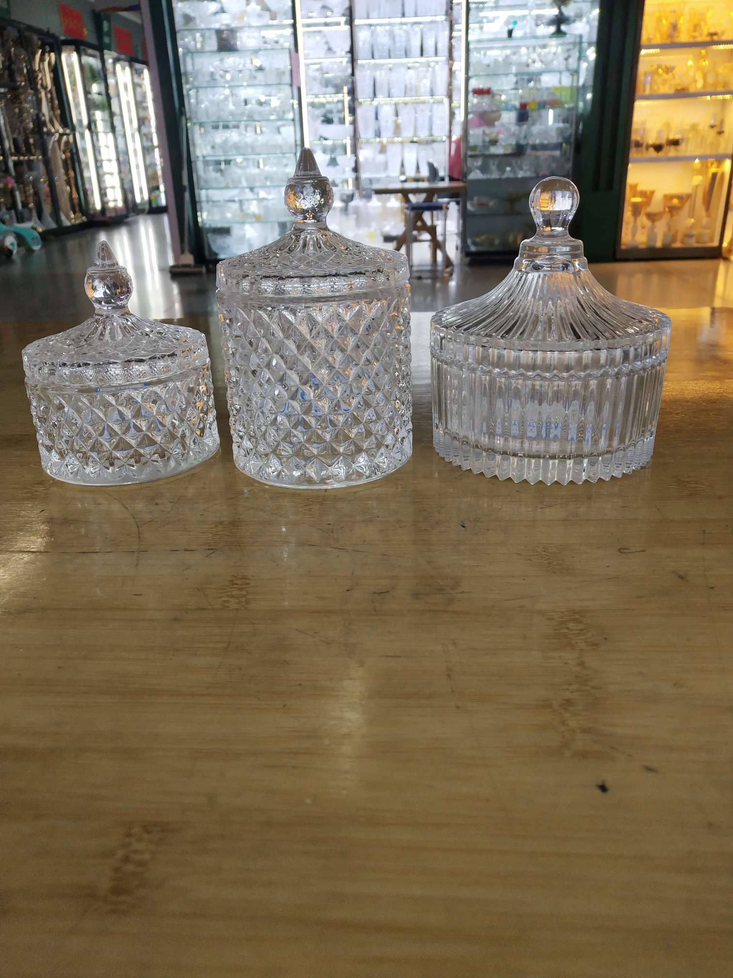 Manufacturers direct wholesale glass sugar cylinder storage box toothpick cans thumbnail