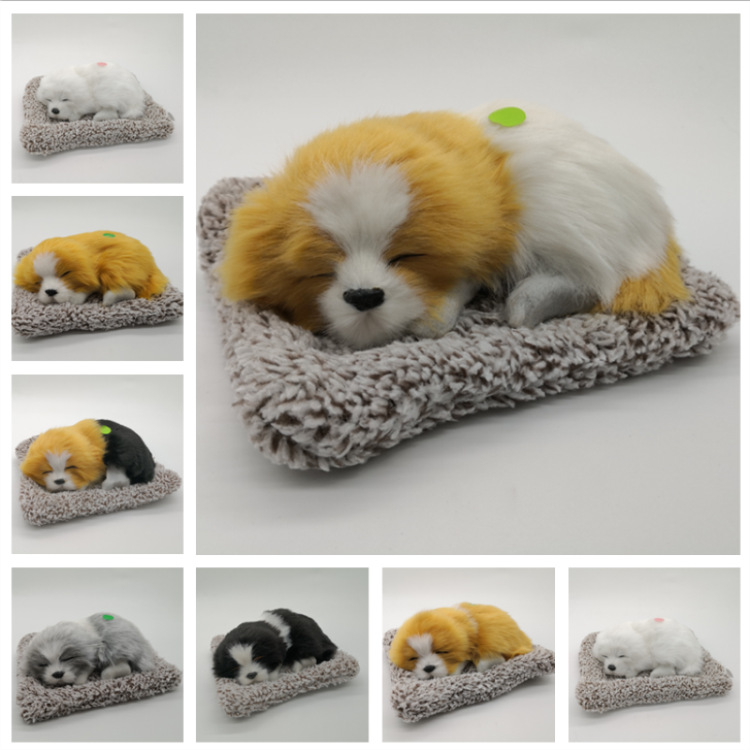 新戴 竹炭仿真小狗摆件除异味净化空气狗摆睡狗夜市地摊景区热销产品图