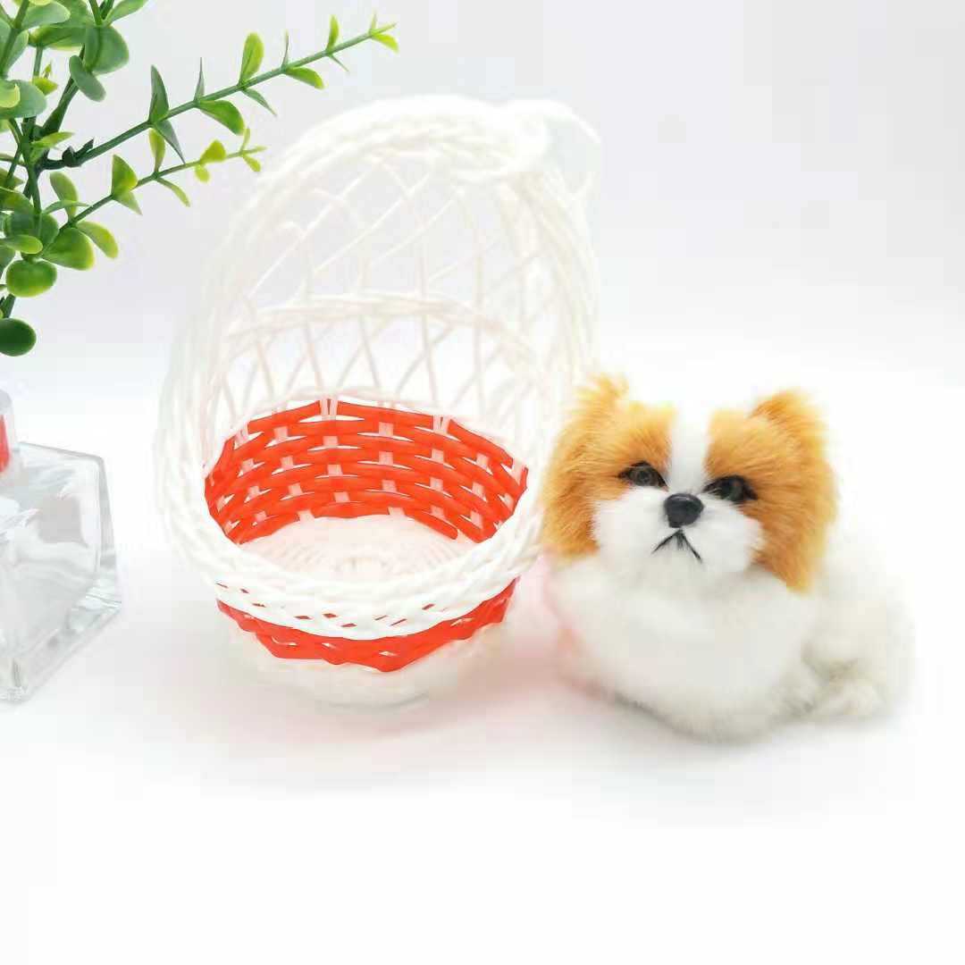景区热卖吊兰仿真猫 吊蓝蹲猫蹲狗小兔子吊篮小动物工艺品摆件白底实物图