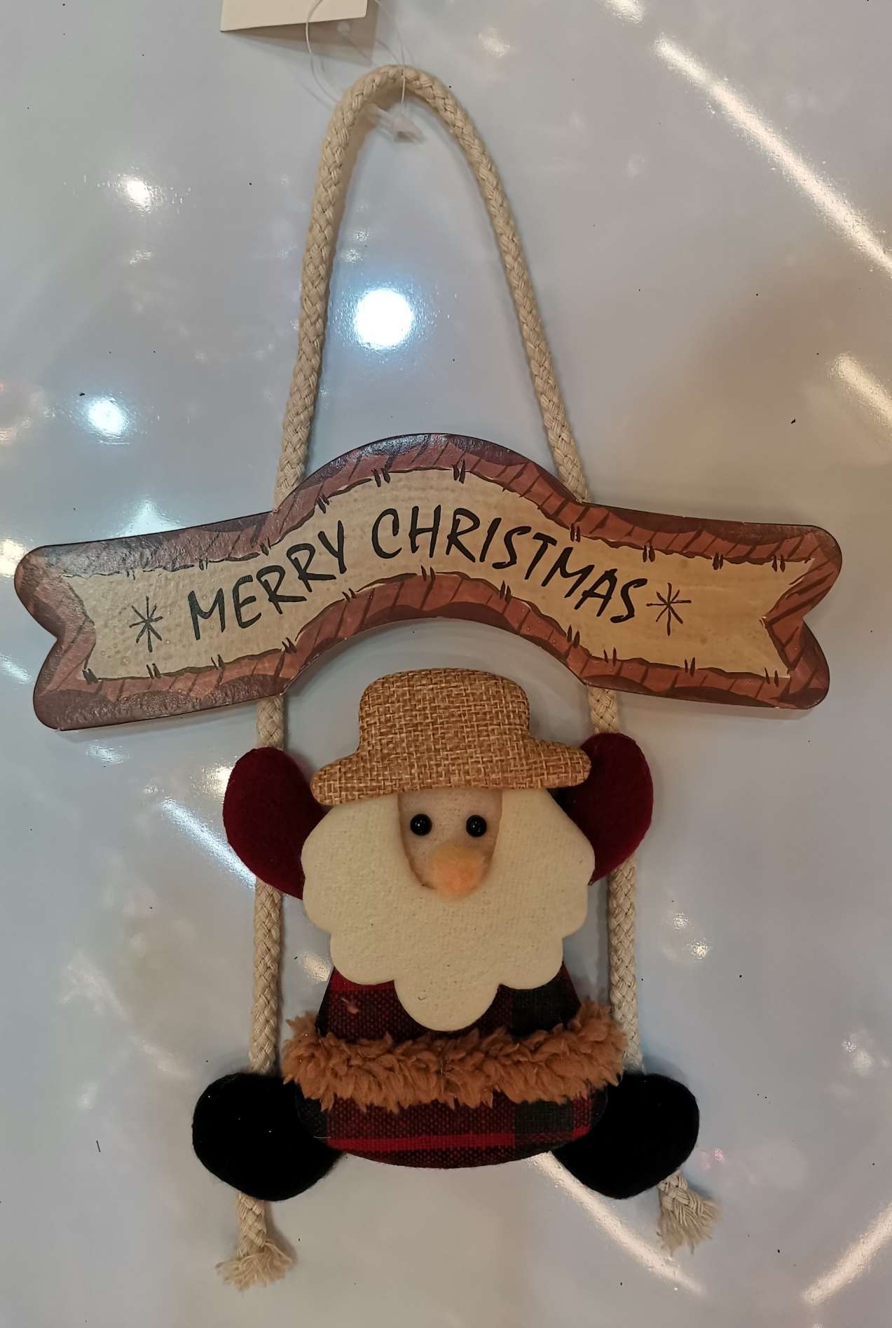 The Santa Claus pendant is 19.5*27CM in English