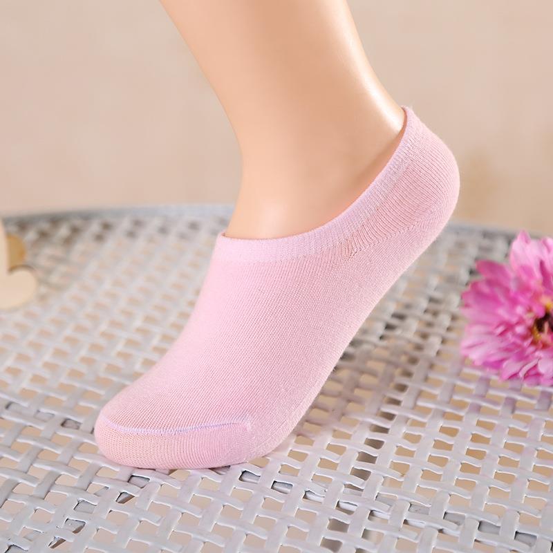 夏季韩版浅口女袜 隐形袜 硅胶防脱船袜白底实物图