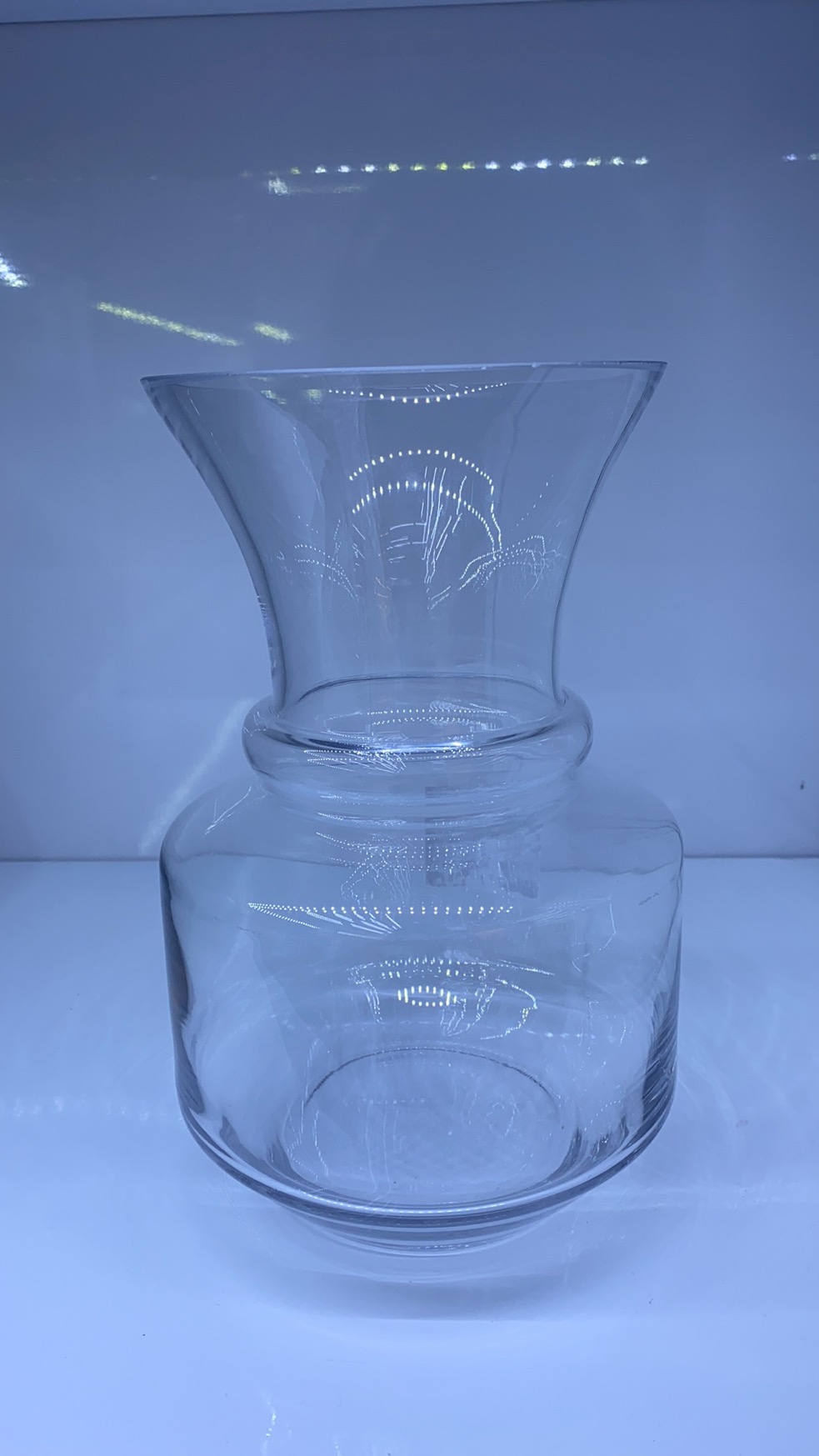 Nordic light luxury glass water cultivation ornaments, modern and simple living room decorations, transparent flower vases, creative 1422 rings