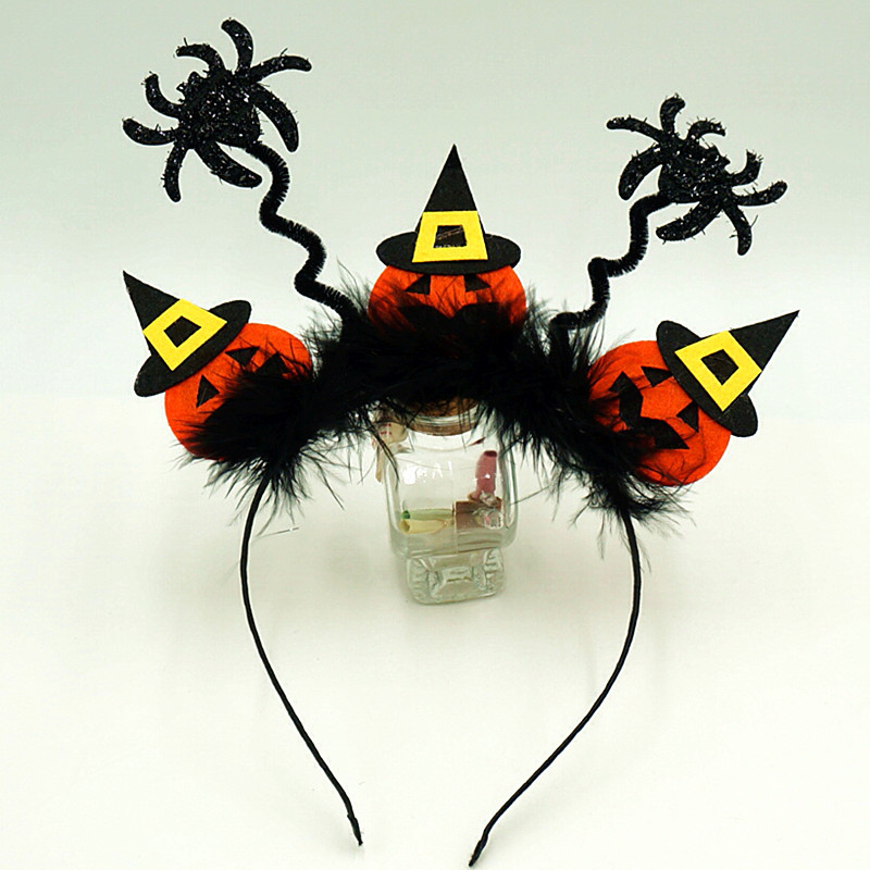 万圣节狂欢节发箍   南瓜蝙蝠巫婆发箍详情图2