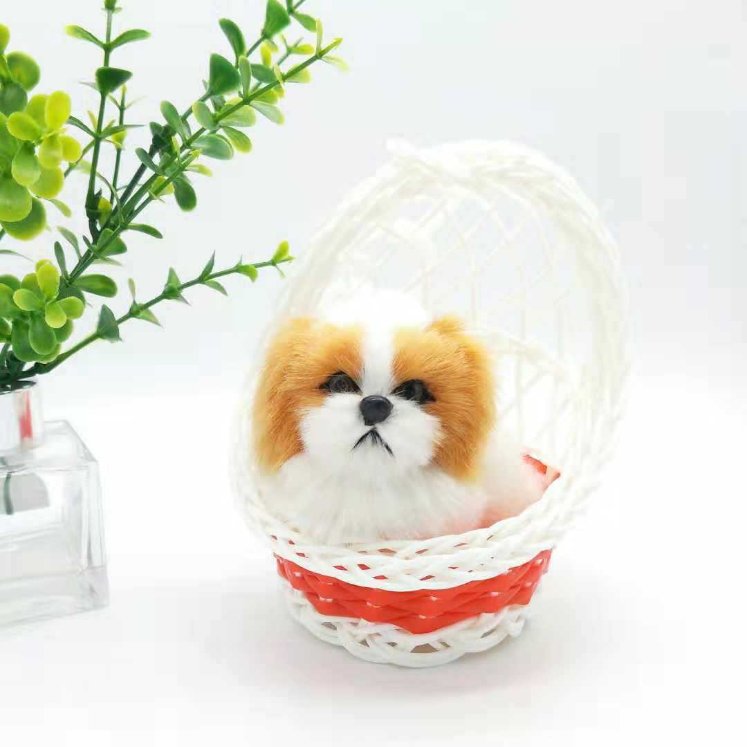 景区热卖吊兰仿真猫 吊蓝蹲猫蹲狗小兔子吊篮小动物工艺品摆件详情图6