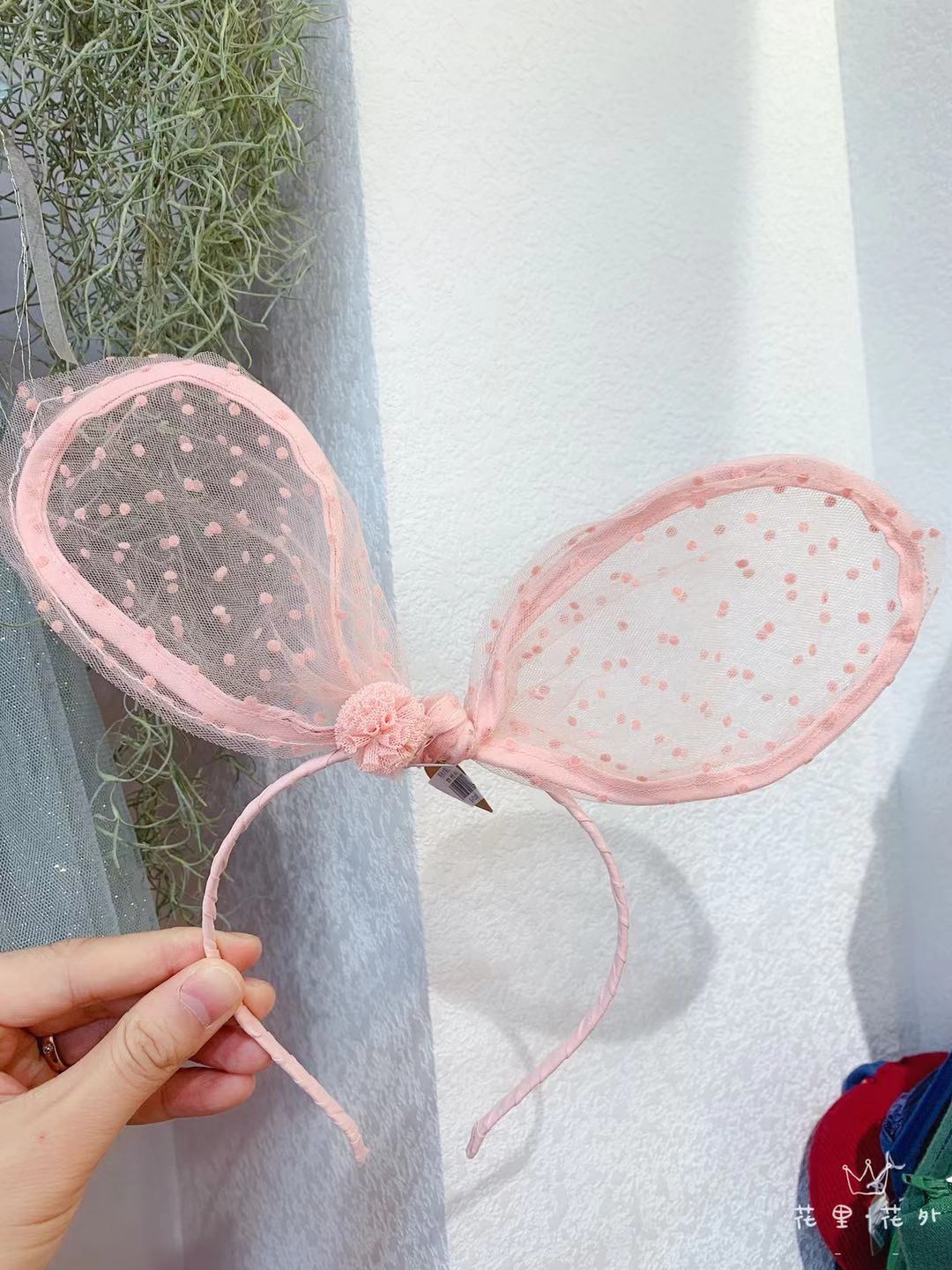 Mesh rabbit ear hairband