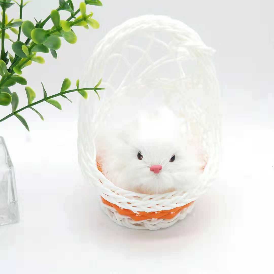 景区热卖吊兰仿真猫 吊蓝蹲猫蹲狗小兔子吊篮小动物工艺品摆件详情图7