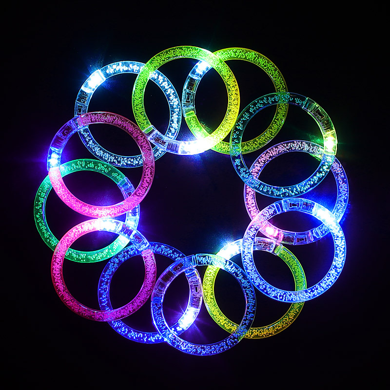 Each piece of the colorful plastic luminous bracelet contains 1,200 pieces