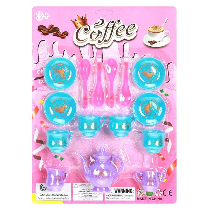 Girls play house with toys, tea sets and tableware details Picture