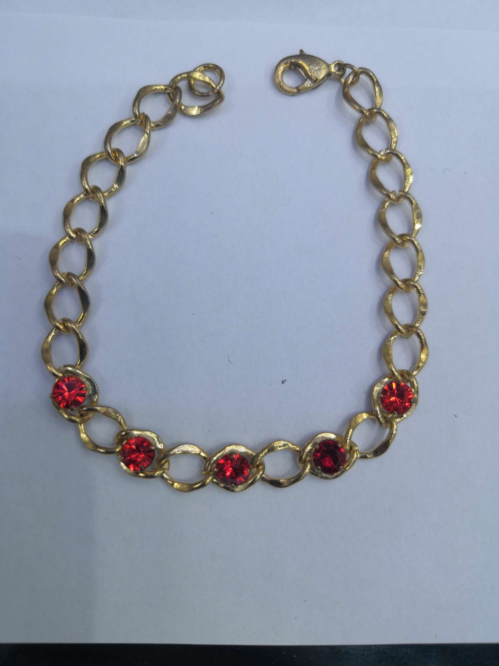 金色经典喜庆红钻脚链