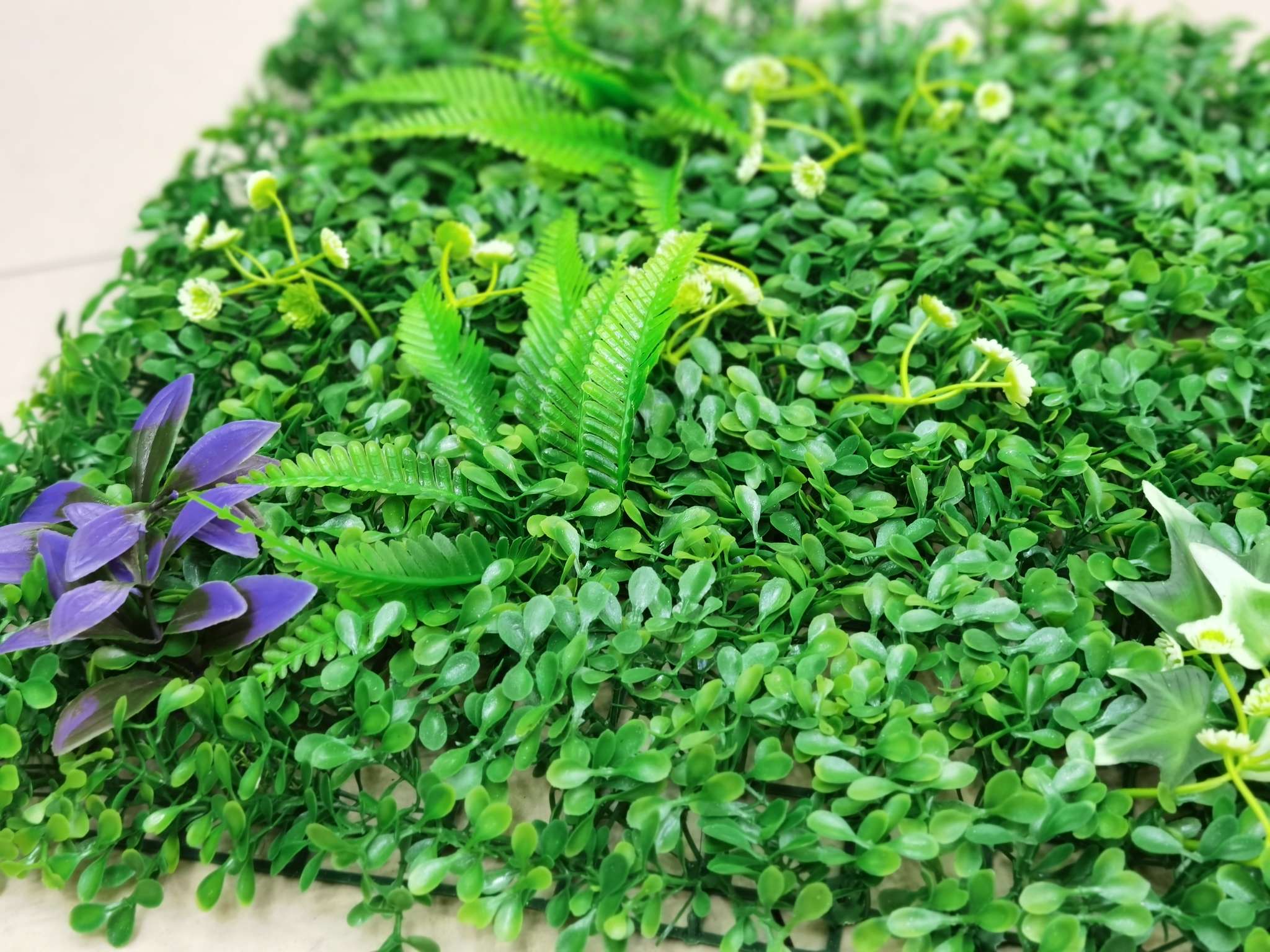 Artificial plant wall, green plant wall, plant wall, decorative wall, flower wall, background wall, interior decoration, balcony, storefront decoration 02 details Picture