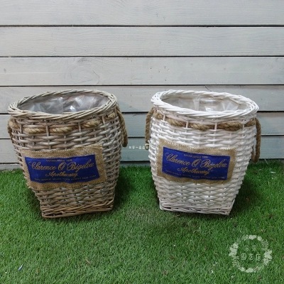 Wicker Flower Pot Flower Tube Wicker Braid Twine Ears Can Be Placed Seedlings Can Also Arrange Flowers Unlimited details Picture