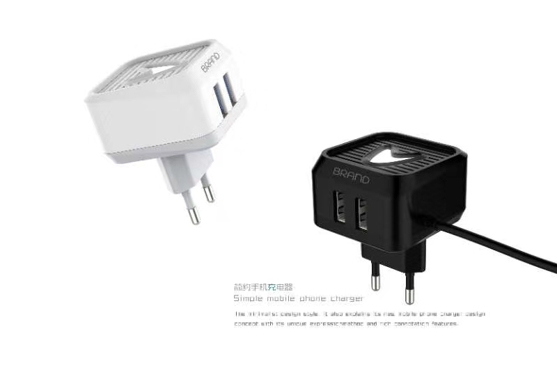 爆款带线充电器适用安卓充电器双头手机安卓通用数据线产品图