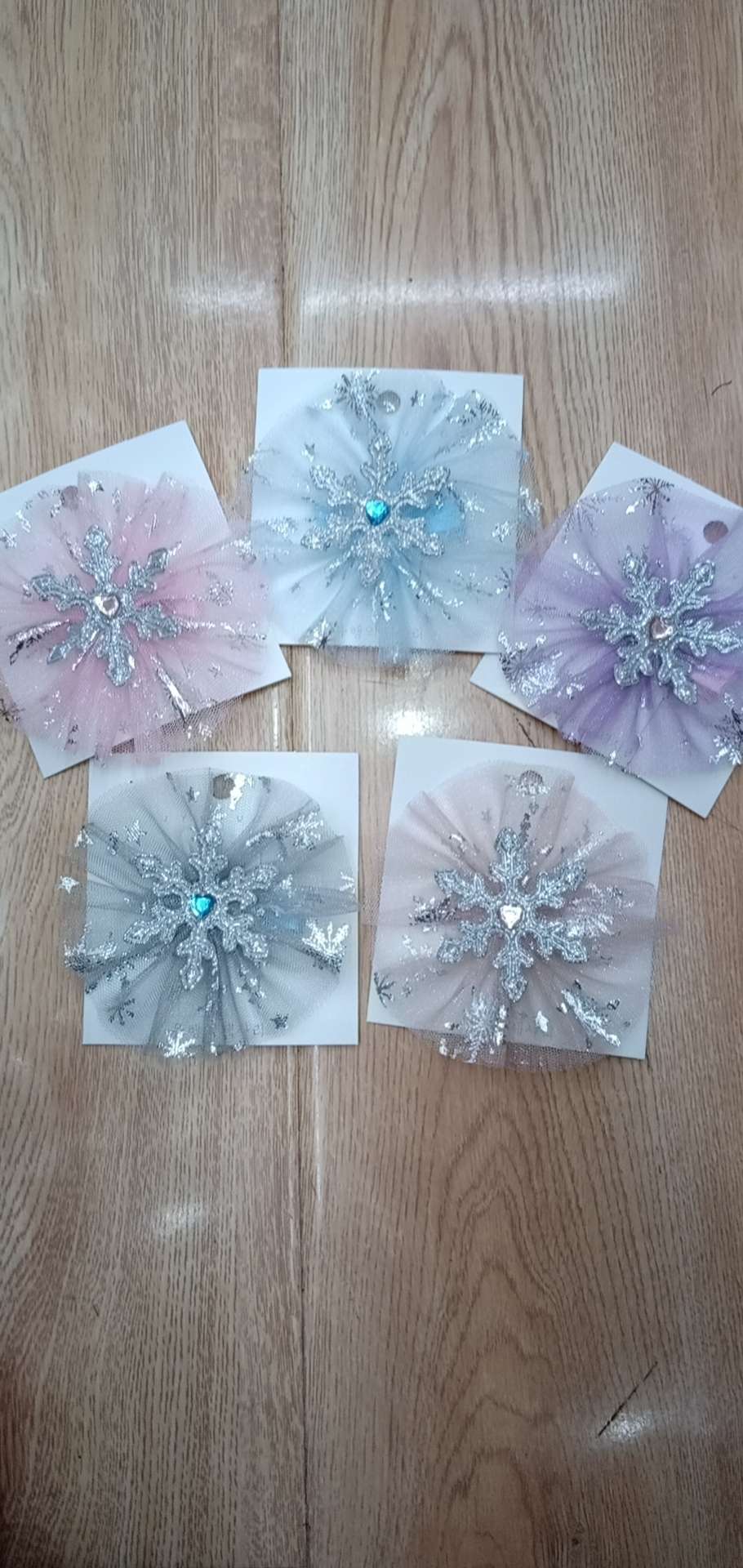 韩版雪花蓝色彩色大花发夹冰雪奇缘系列发夹儿童夹子