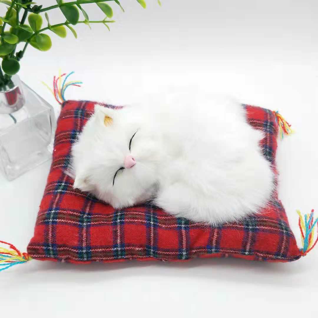 仿真布垫睡猫玩具声控布垫喵喵叫布垫睡猫景区热卖特色商品仿真猫详情图4