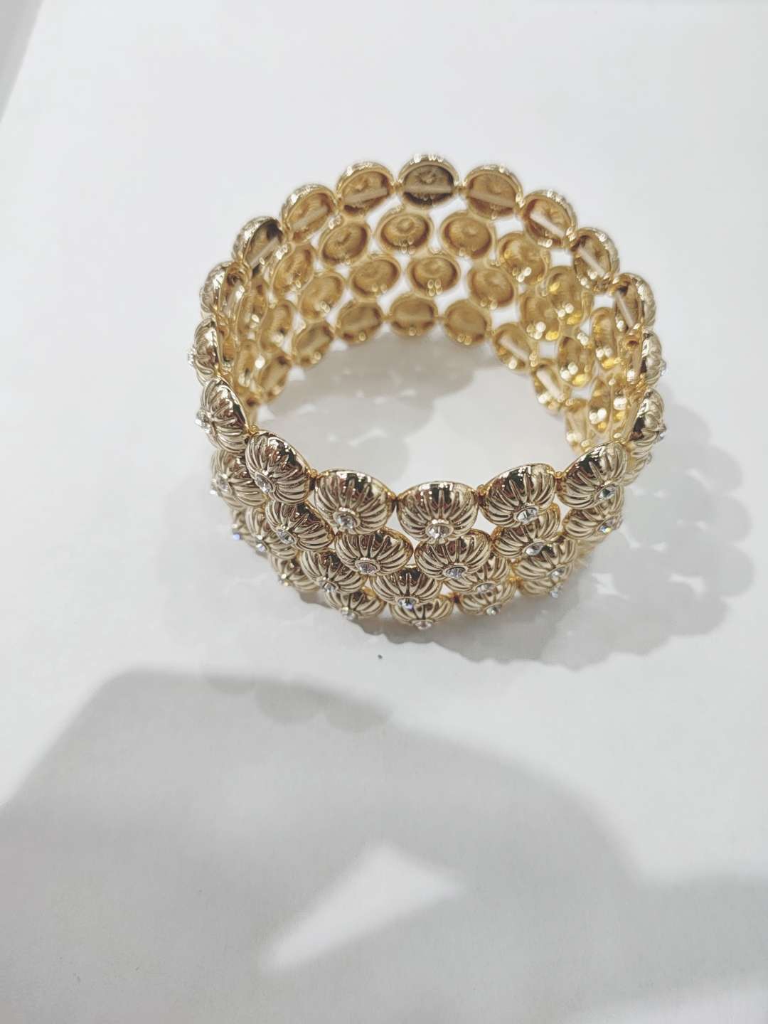 Foreign trade hot selling jewelry fashion hipster simple hundred bypass bracelet alloy diamond elastic women's bracelet