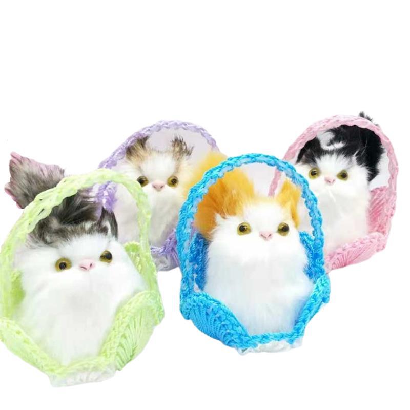 编织篮子猫声控仿真猫会叫的线篮小猫大量批发价格优惠厂家直销细节图