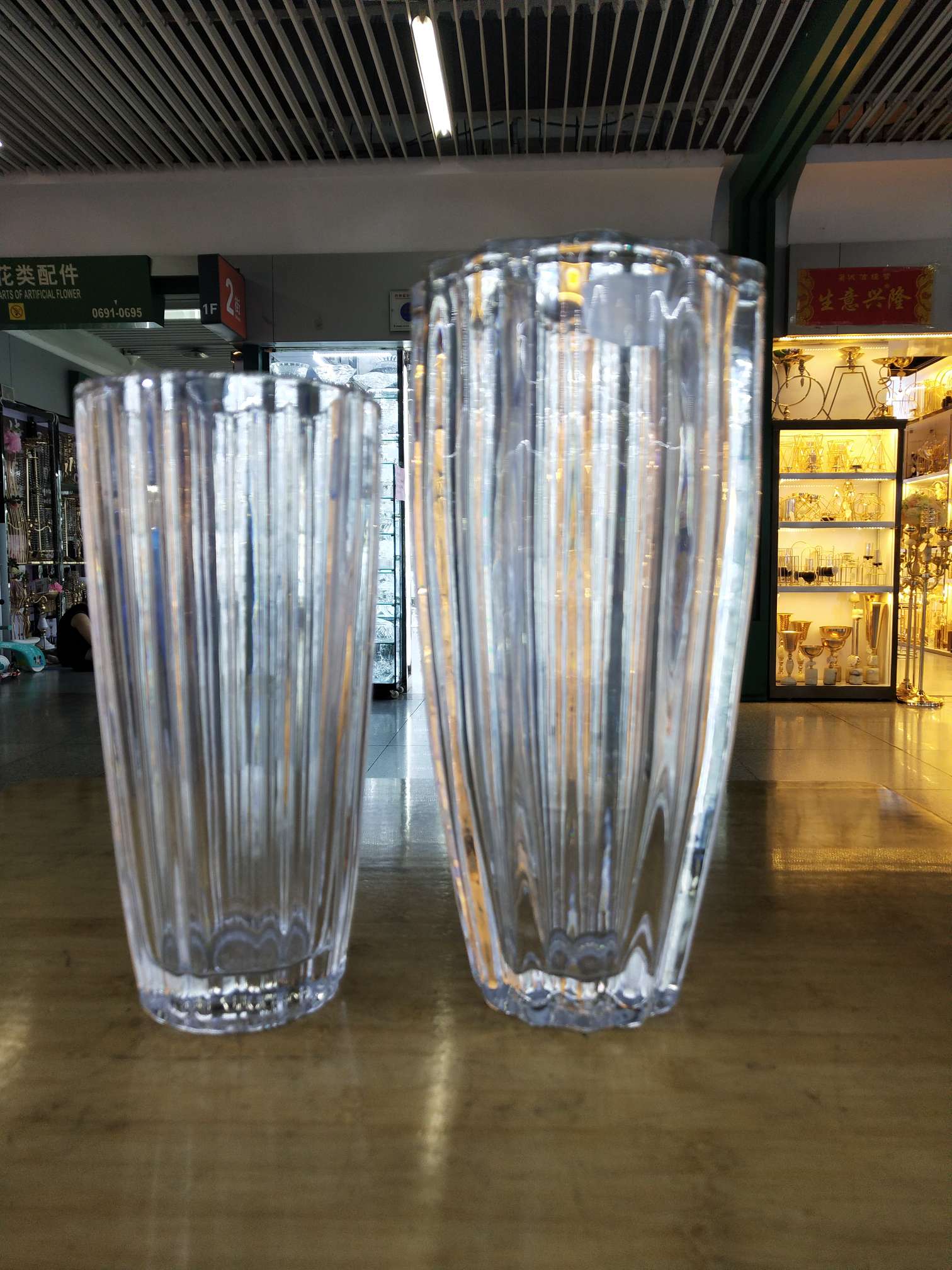 Wholesale presses transparent glass vase living room table furnishing a rich bamboo lily flower arranger thumbnail