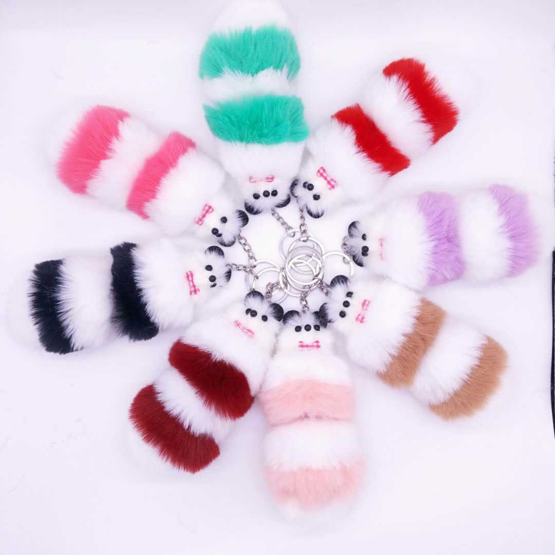 仿毛公仔捏响仿毛狐狸公仔景区热卖小商品挂件钥匙扣学生包包饰品