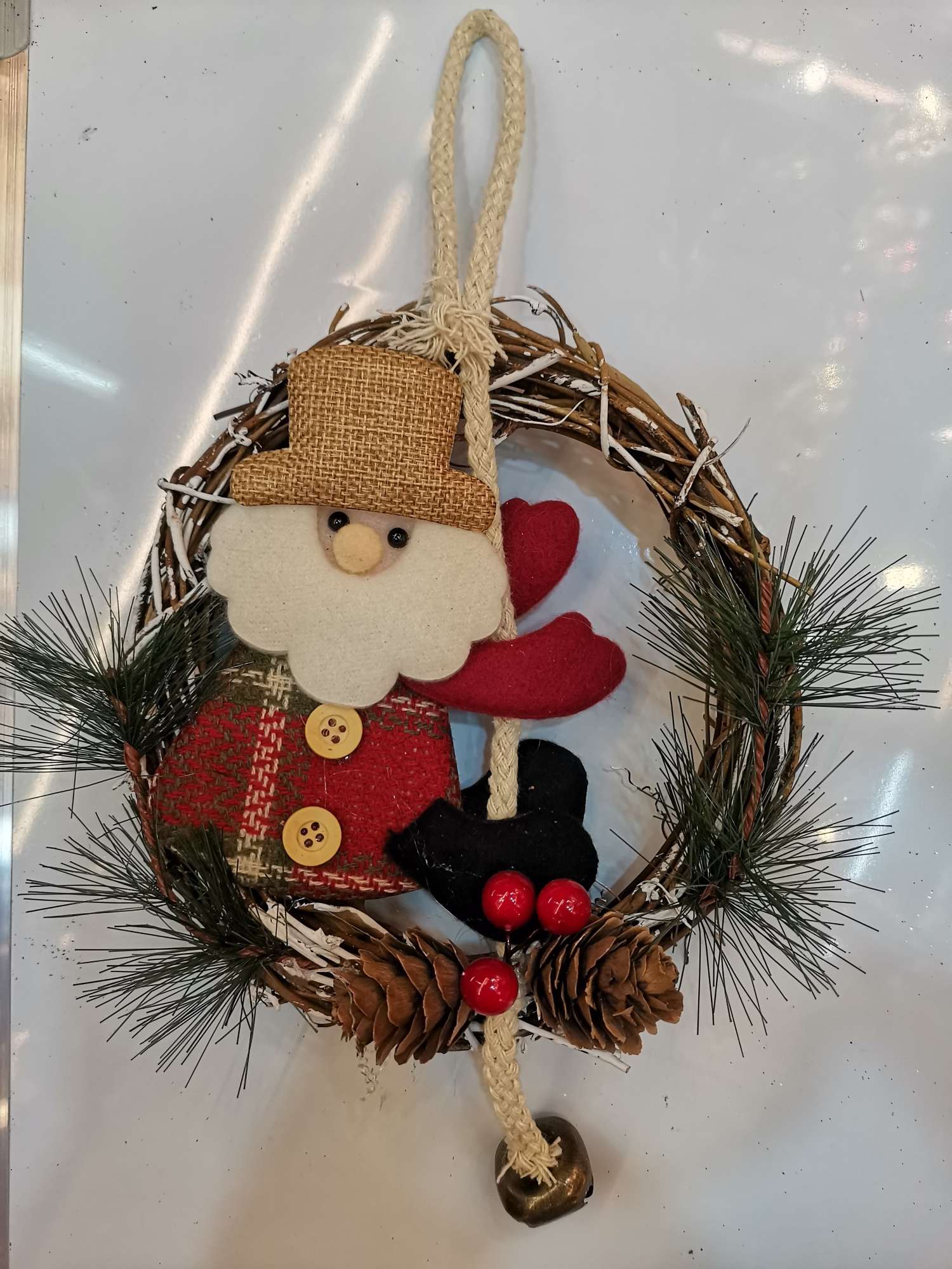 Santa Claus wicker pendant, 16CM Specification image