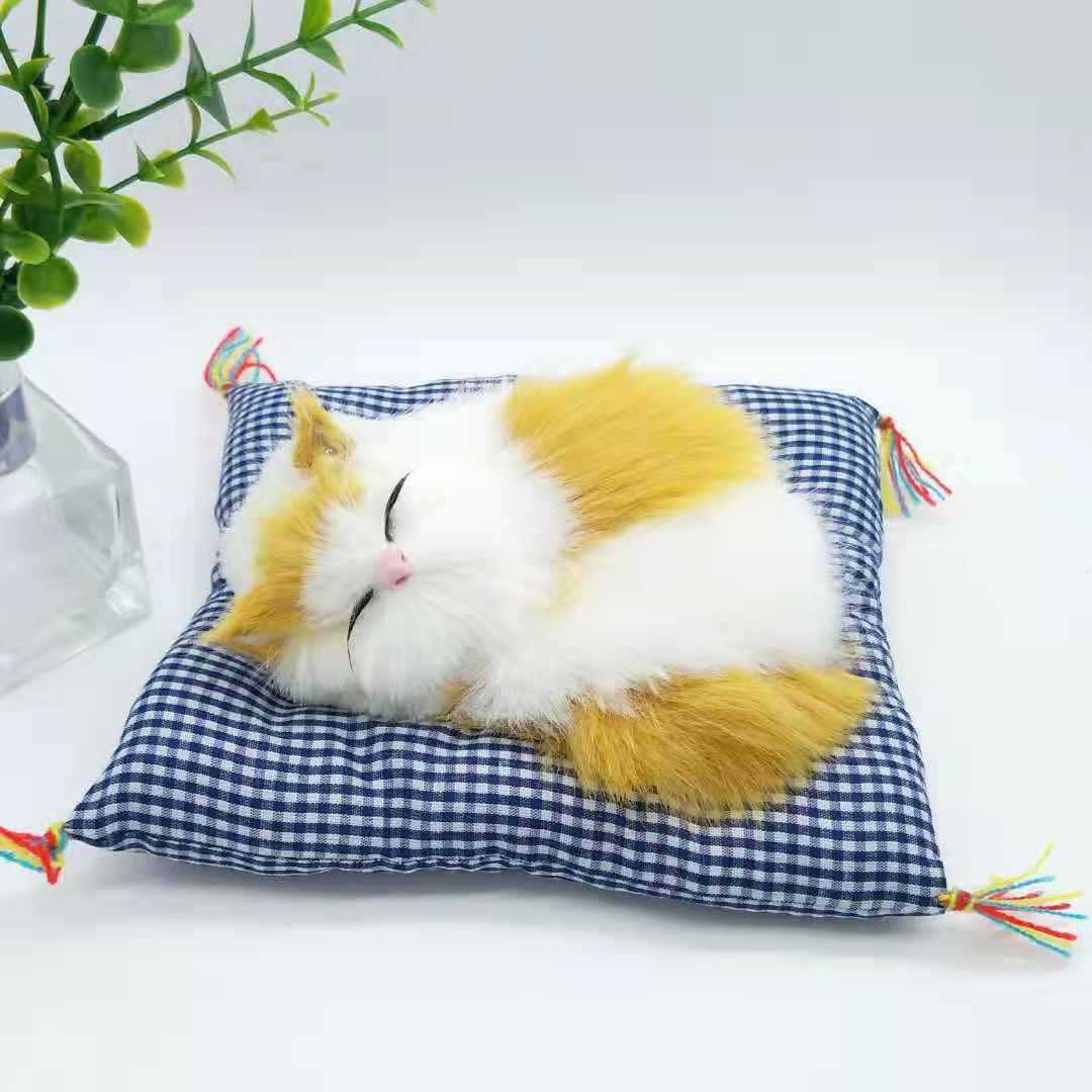 仿真布垫睡猫玩具声控布垫喵喵叫布垫睡猫景区热卖特色商品仿真猫详情图6