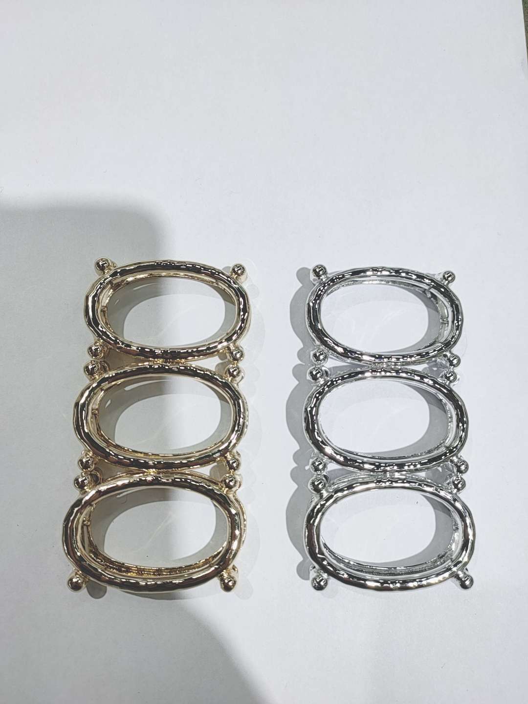 European and American alloy bracelet exaggerated bracelet elastic string bracelet personality fashion thumbnail