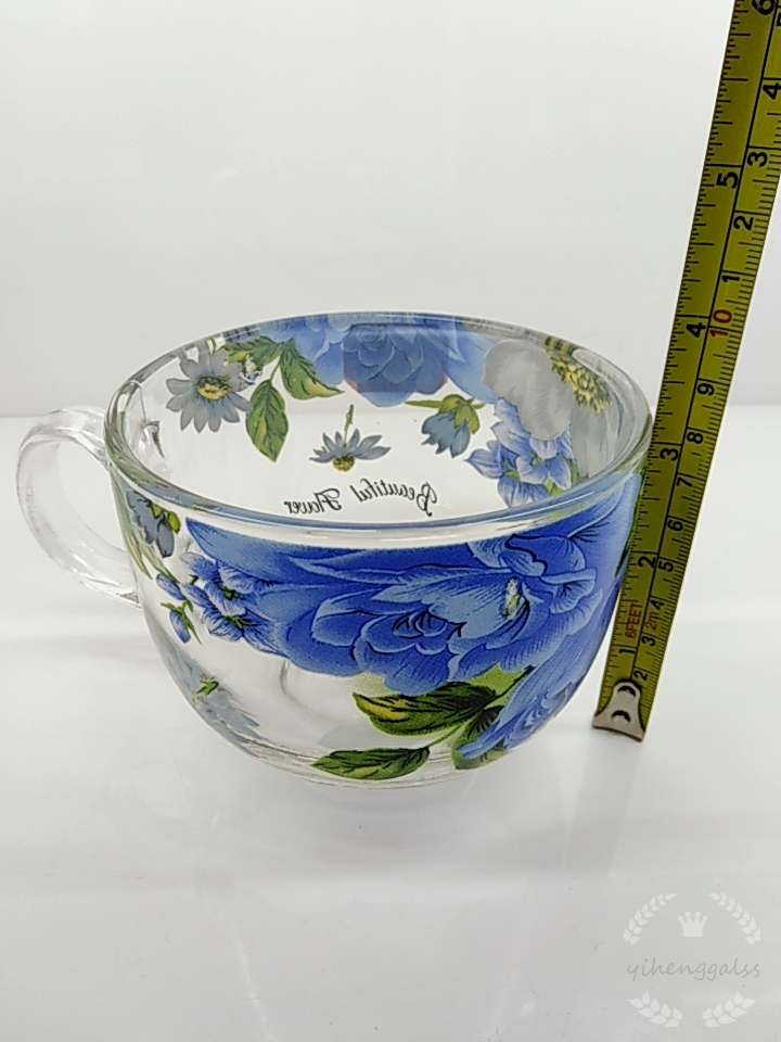 Factory direct sale of decal round glass Cup gp-50F details Picture