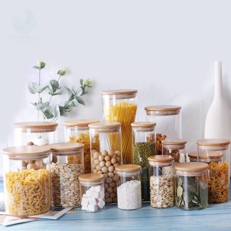 High borosilicate glass jars.