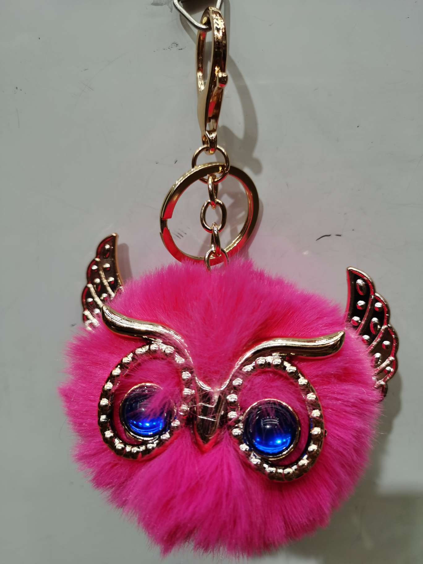 3711 Chisa trinket Plastic Owl Wool ball key chain thumbnail
