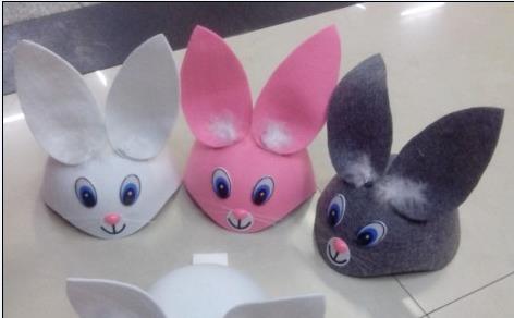 兔子帽三色混
