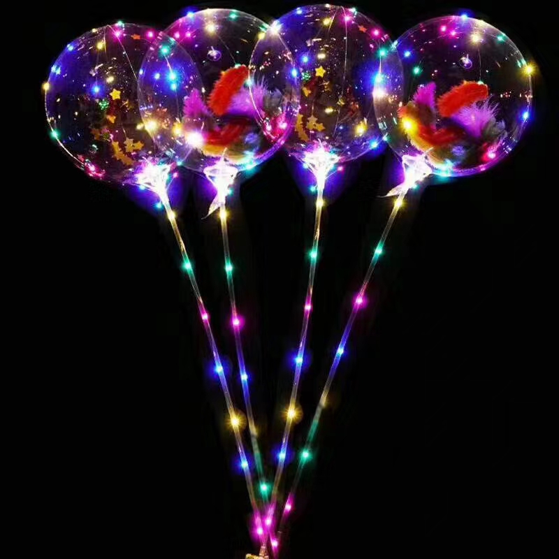 波波球发光气球网红波波球爆款球充气球白底实物图