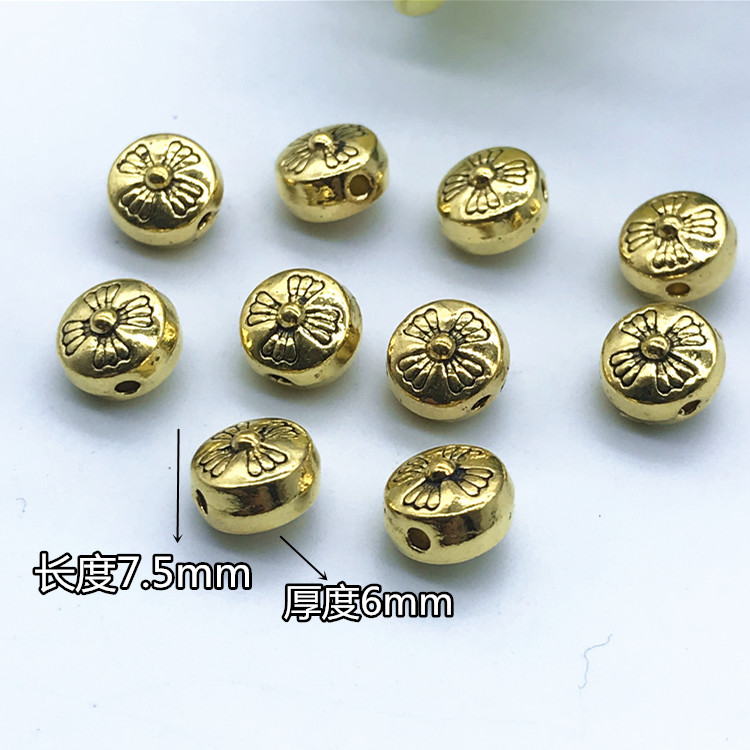 diy patterned alloy loose bead bracelet necklace spacer beads undefined
