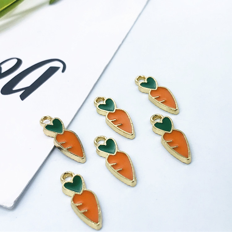 diy decorative accessories: Korean version cute carrot painting oil pendant undefined