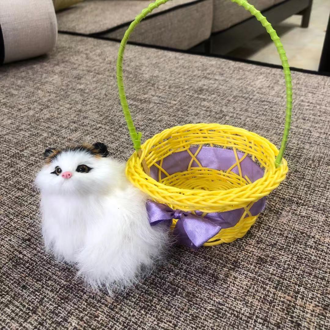 仿真动物会叫小提篮猫咪工艺品玩具生肖动物摆件模型动物厂家直销详情图6