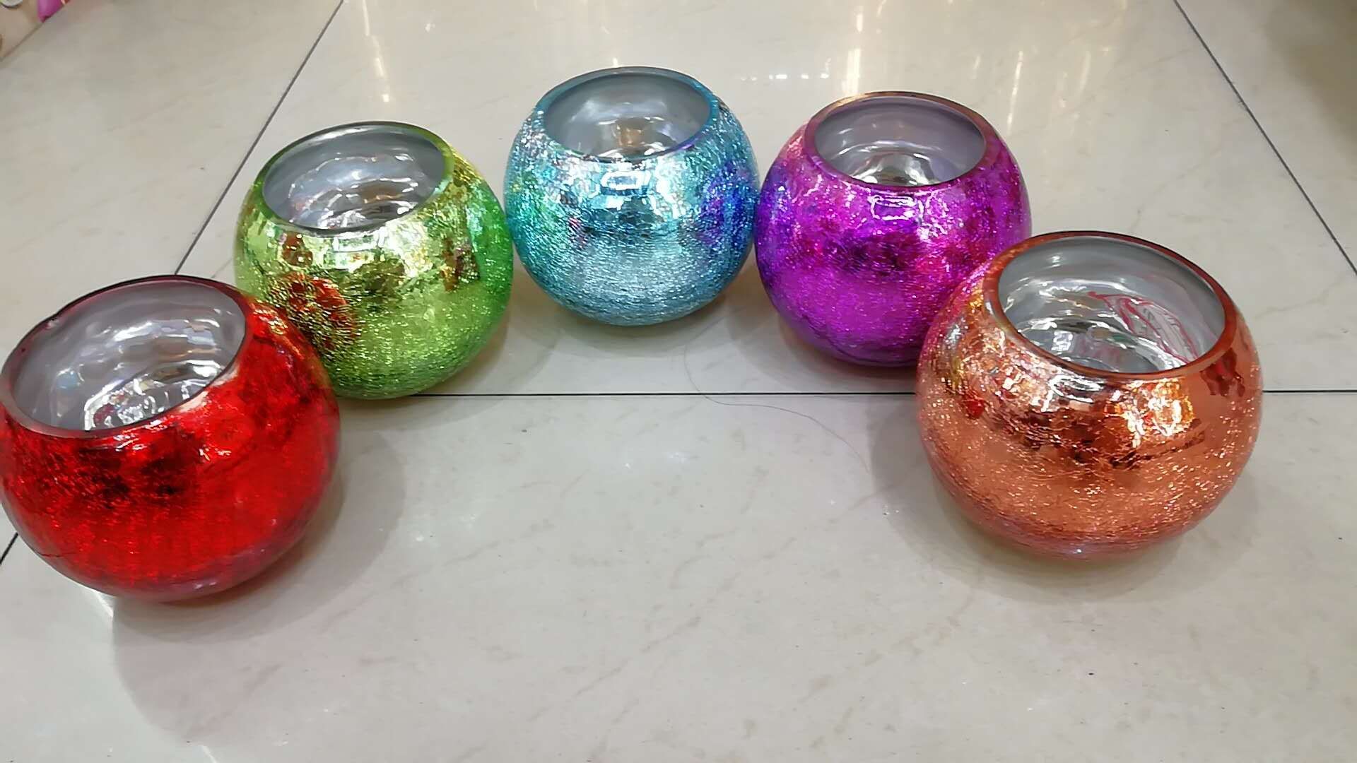 Round ball five - color glass handicraft thumbnail