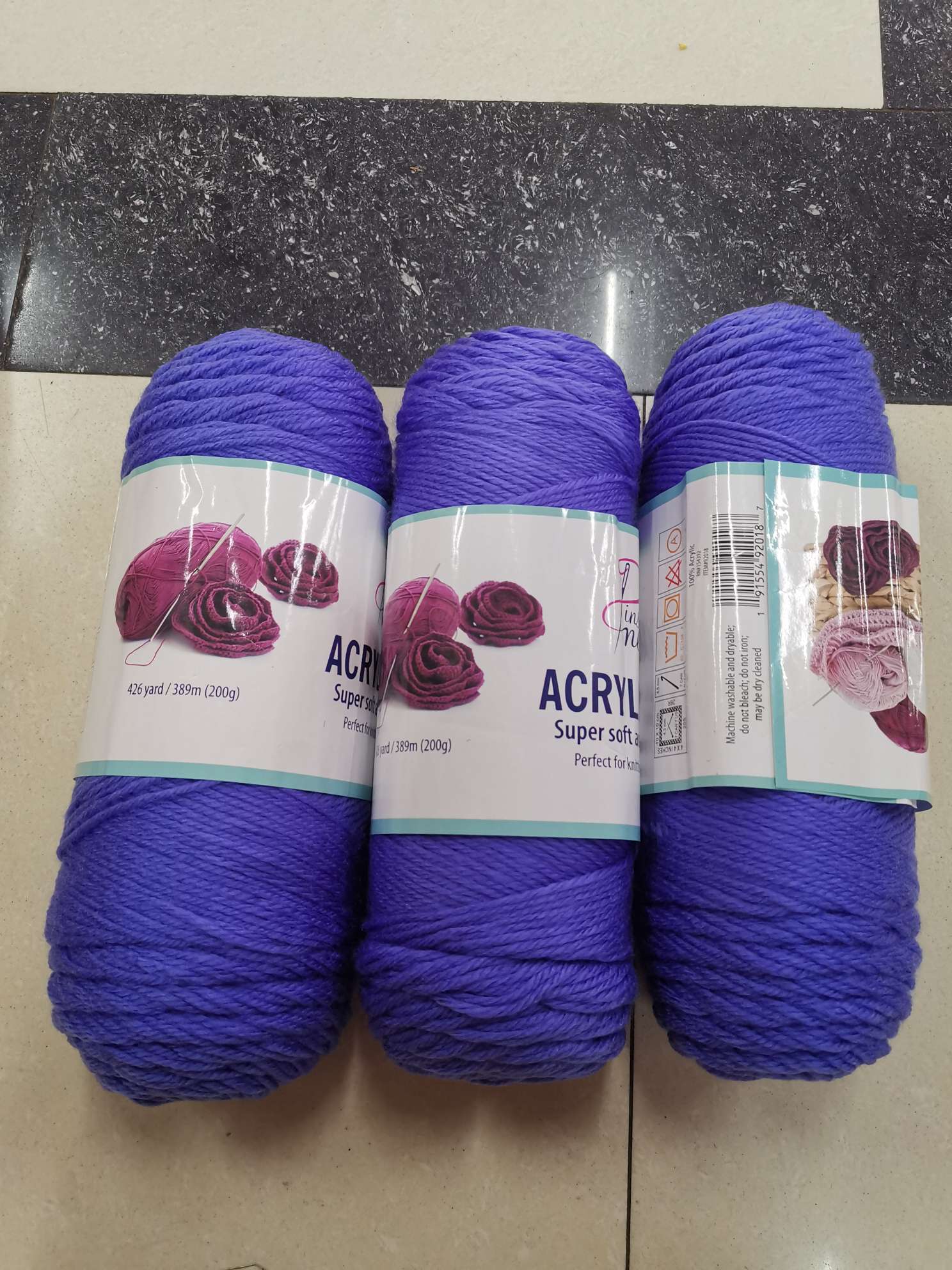 100% acrylic yarn for foreign trade export, acrylic coarse yarn, foreign trade pelletizing yarn, four-strand yarn undefined