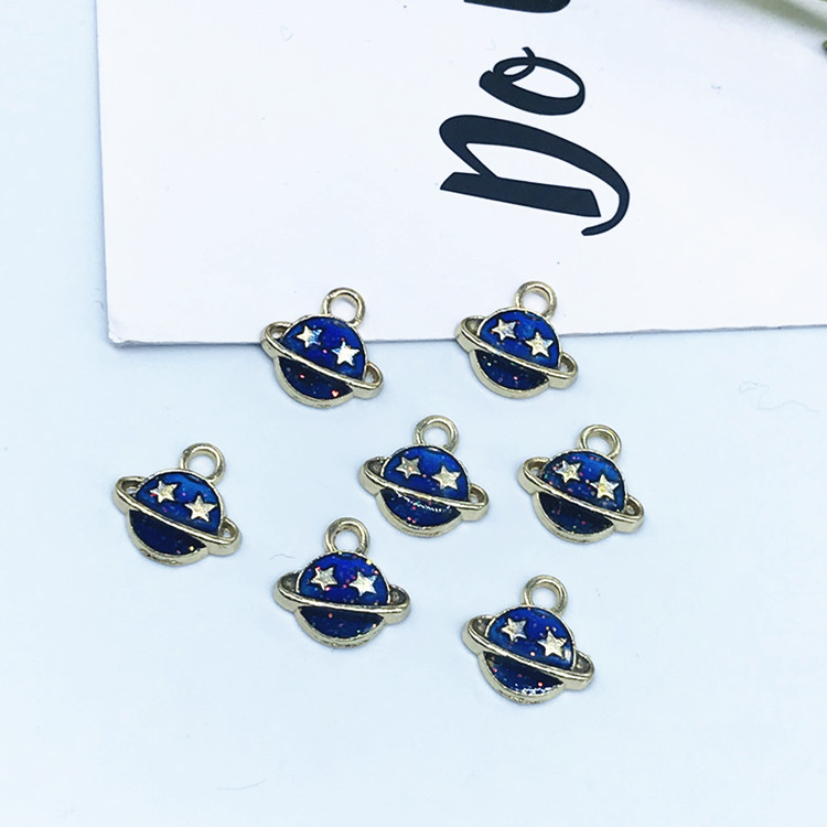 diy jewelry accessories: Starry sky painting oil pendant Item Picture