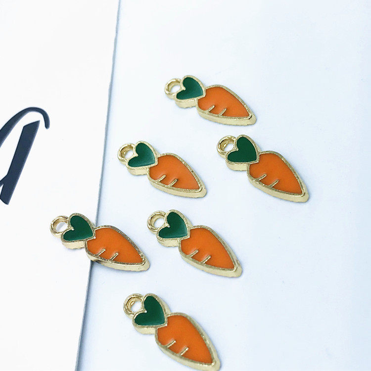 diy decorative accessories: Korean version cute carrot painting oil pendant undefined