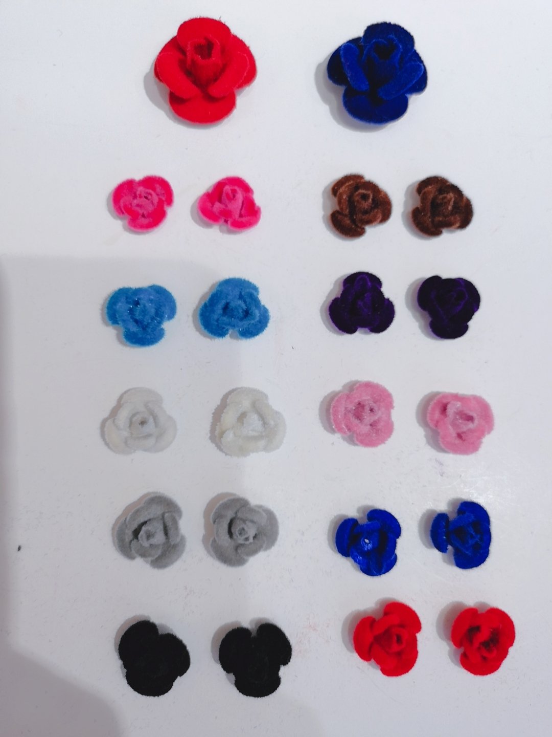 小号毛绒仿真玫瑰花