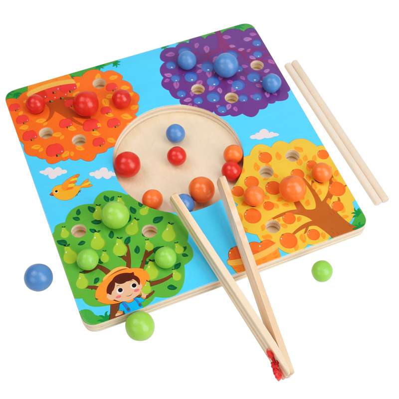Color bead game wooden toys for children hands-on skills training early education toys
