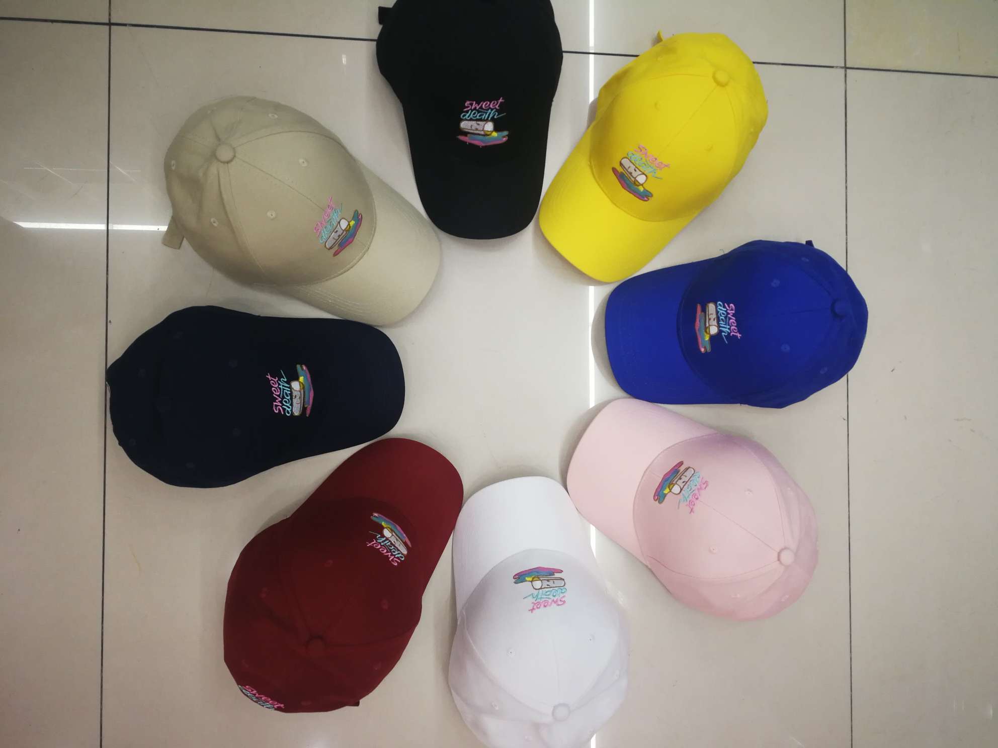 Pure cotton embroidered baseball cap