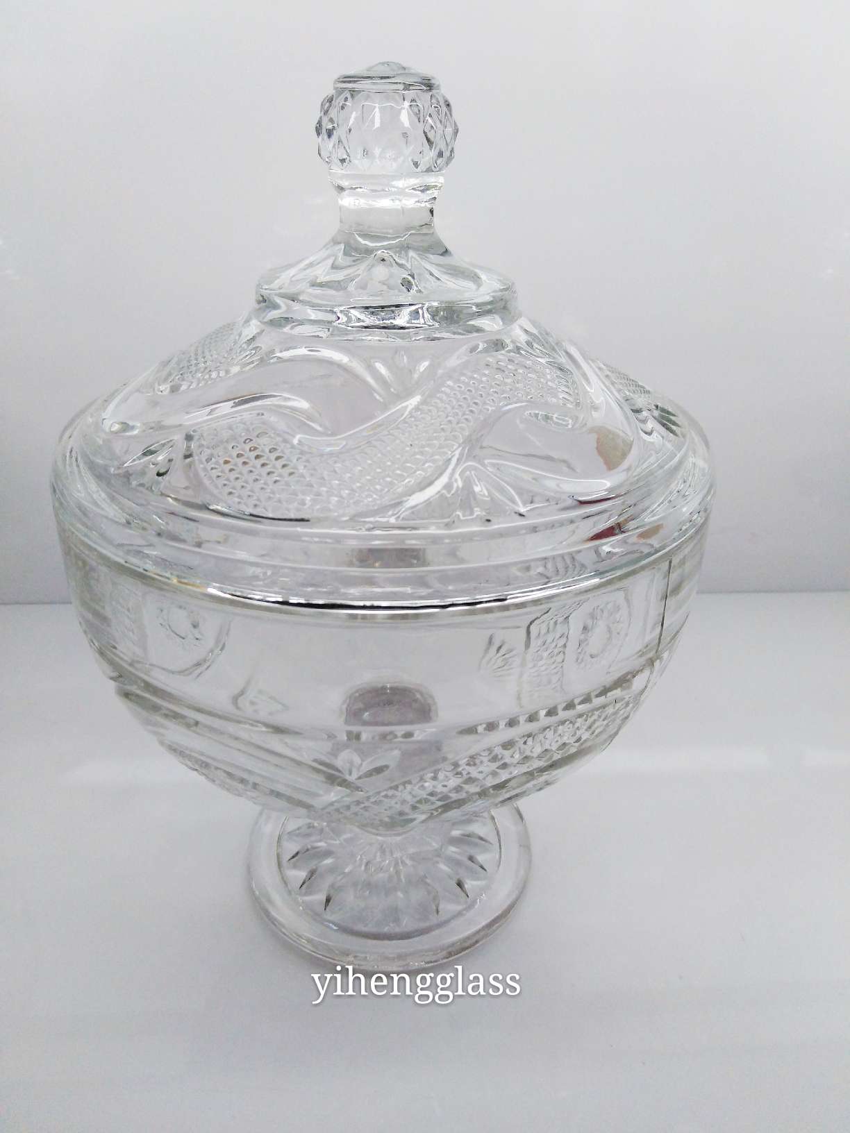 Factory direct sales of sugar jars with glass straps and LIDS details Picture