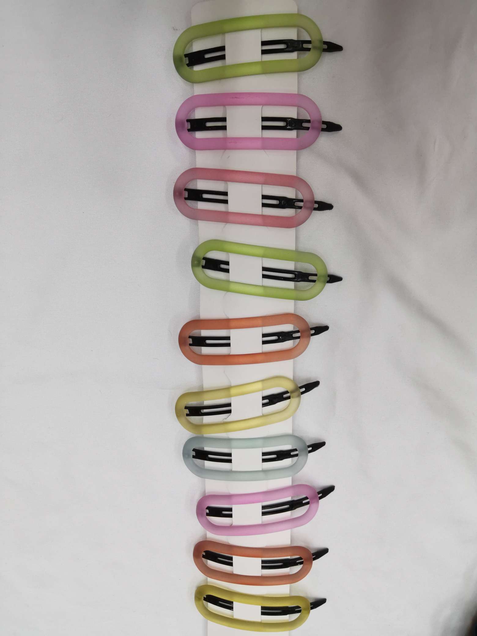Japanese and Korean frosted jelly color contracted spring and summer oval hairpin edge clip frog buckle thumbnail
