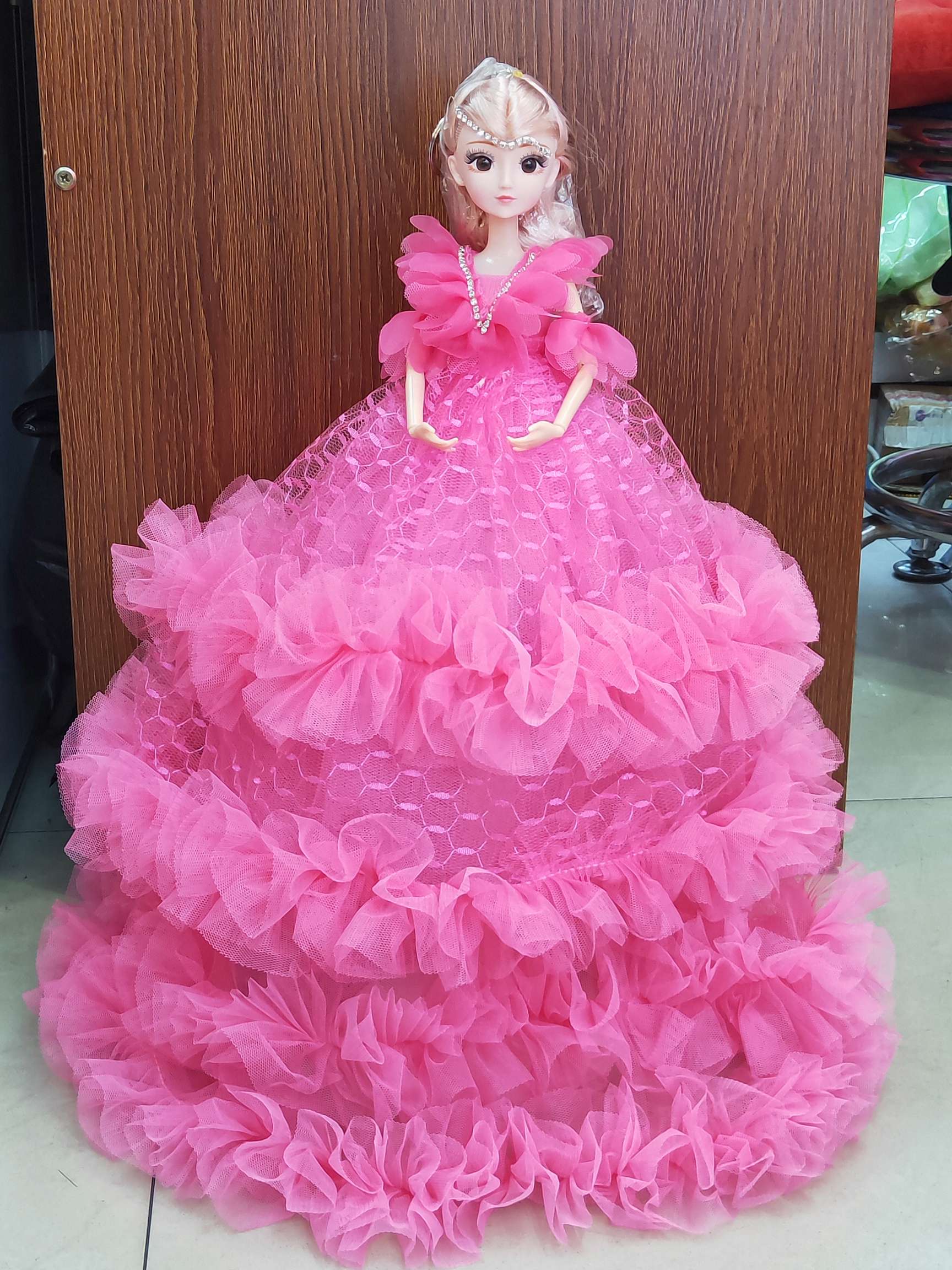 50 cm large skirt 3 d eyes 👀 movable joints barbie dolls
