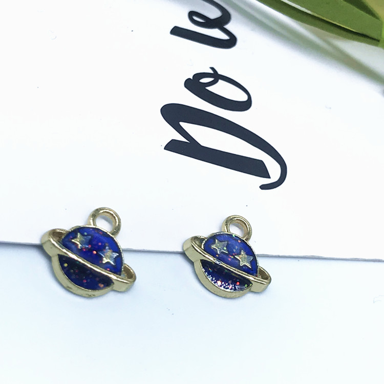 diy jewelry accessories: Starry sky painting oil pendant Specification image