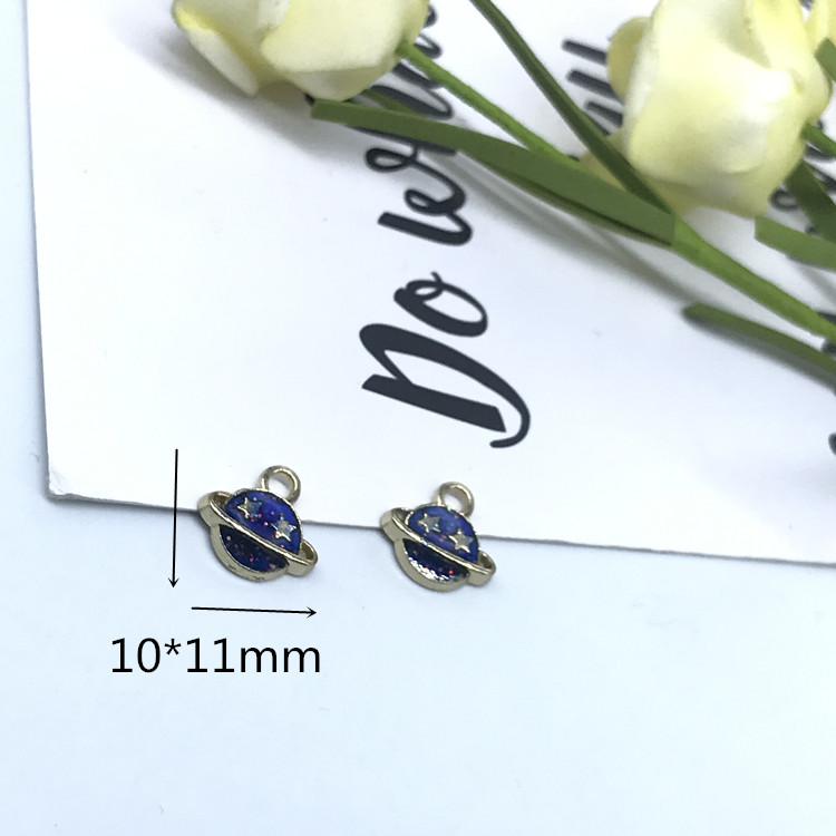 diy jewelry accessories: Starry sky painting oil pendant undefined