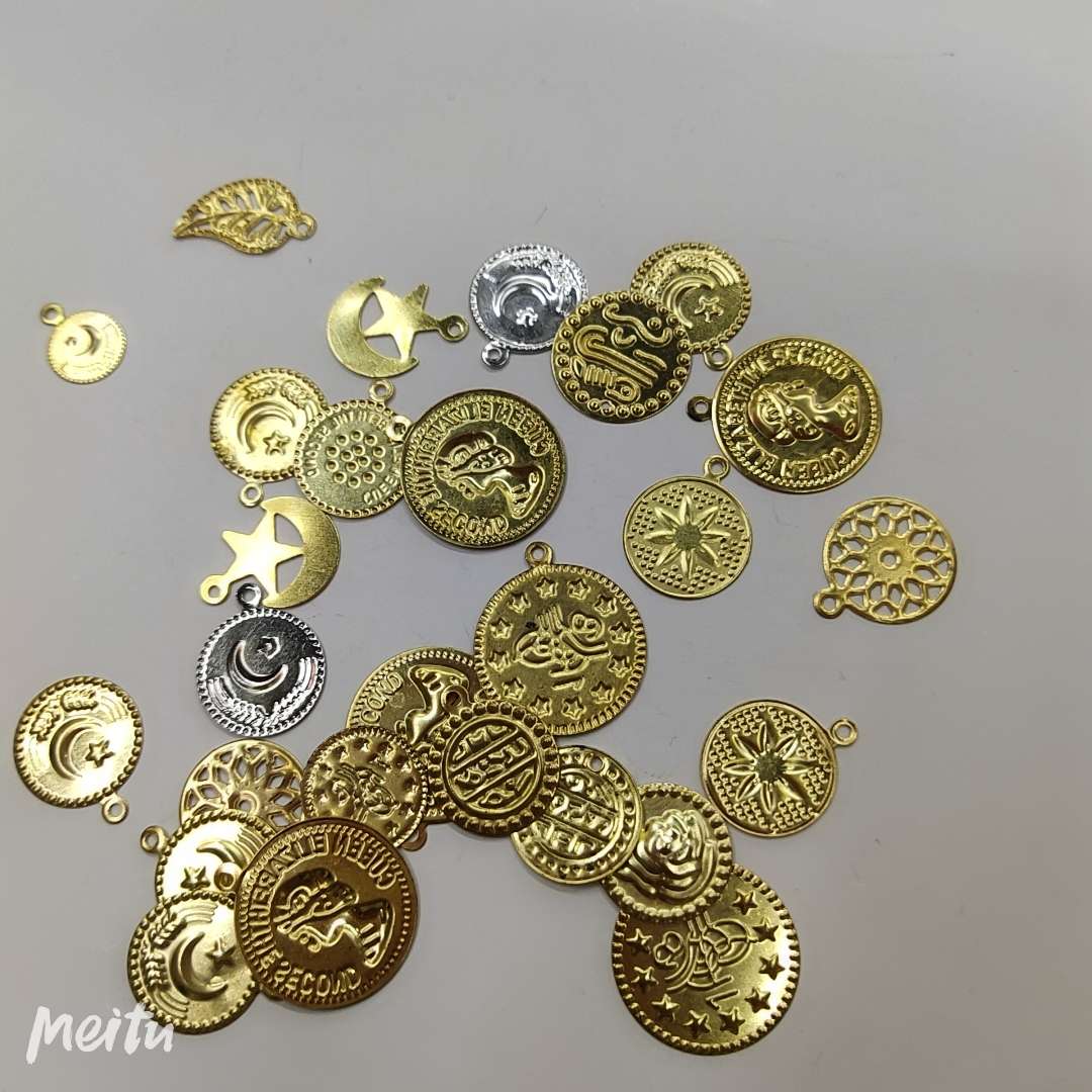 Iron piece star moon beauty head fan leaf circle with hanging DIY accessories 1000 / bag thumbnail