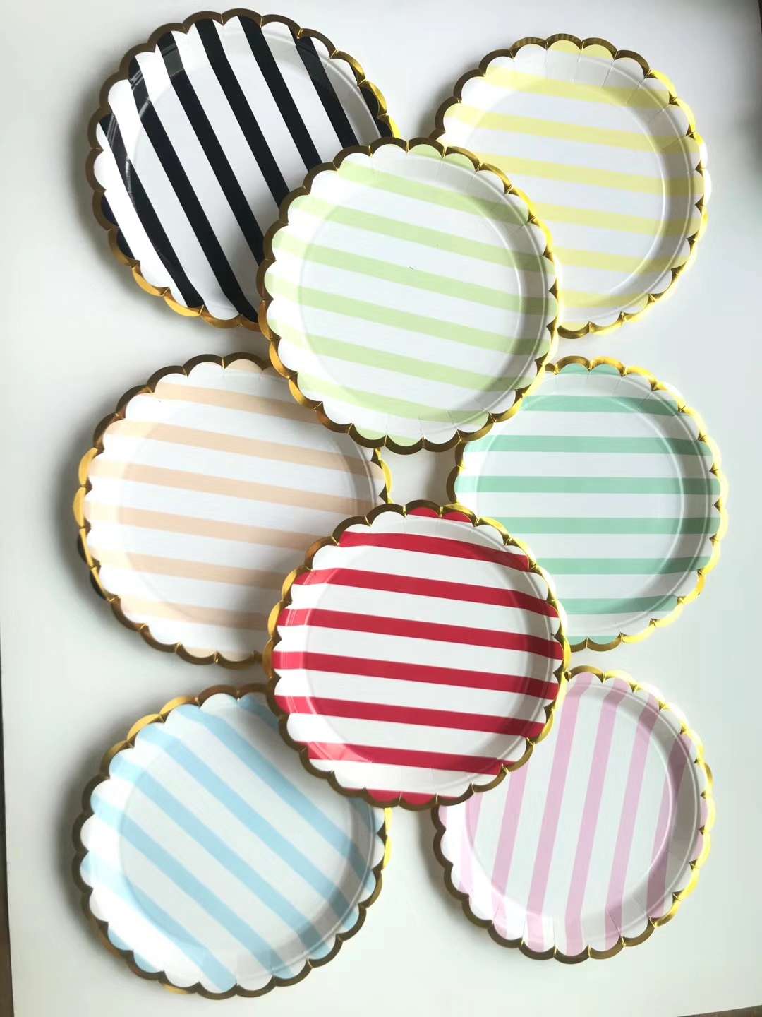 花朵纸盘子蛋糕纸盘一次性生日餐盘1