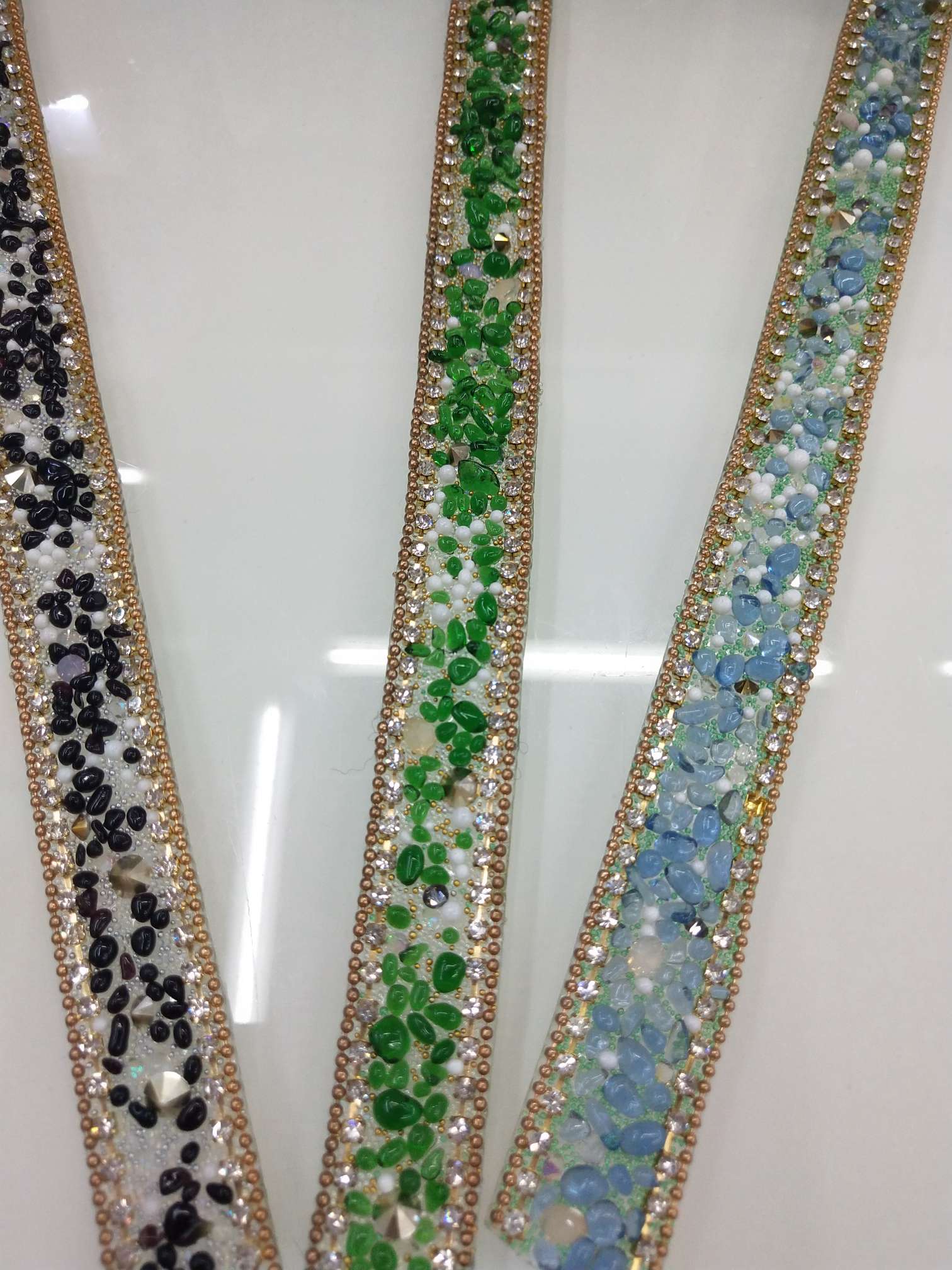 烫胶条  链条+8号白钻爪链+石头+米珠细节图