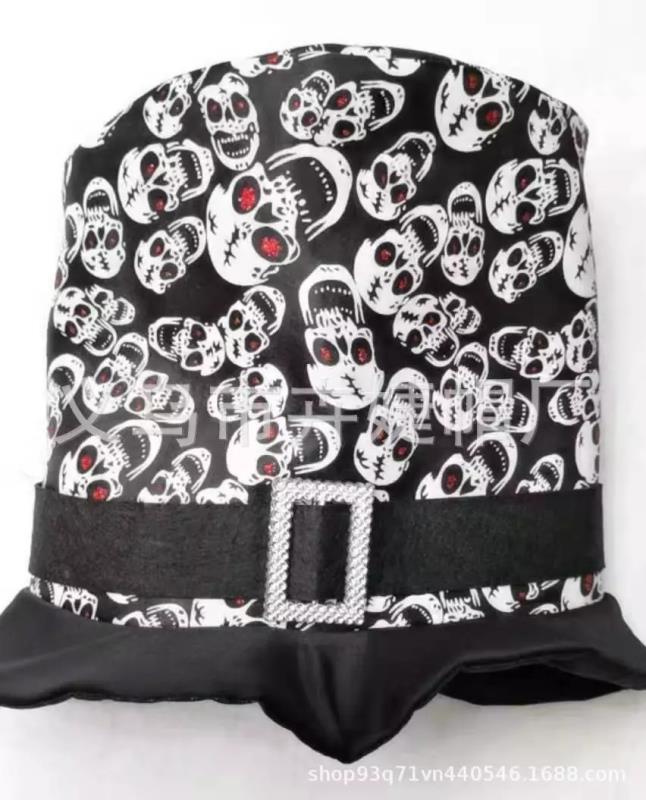 针织布复合海绵高帽红色眼睛鬼头带腰带腰扣