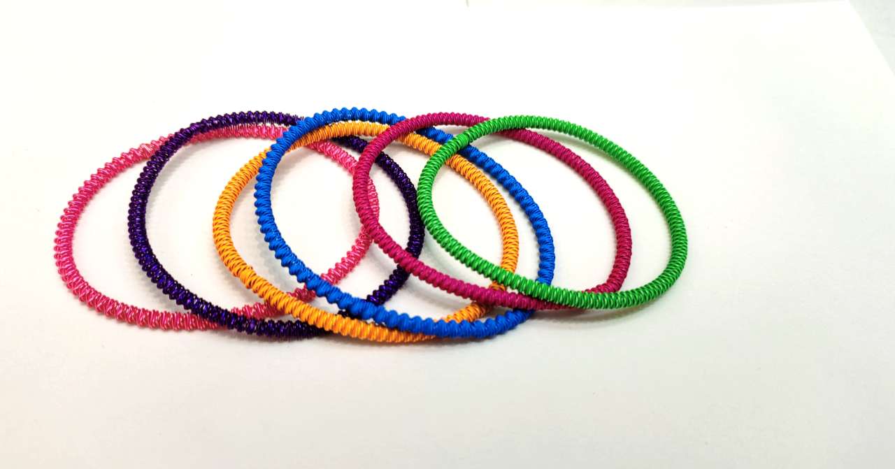 Twisted spring bracelet detail